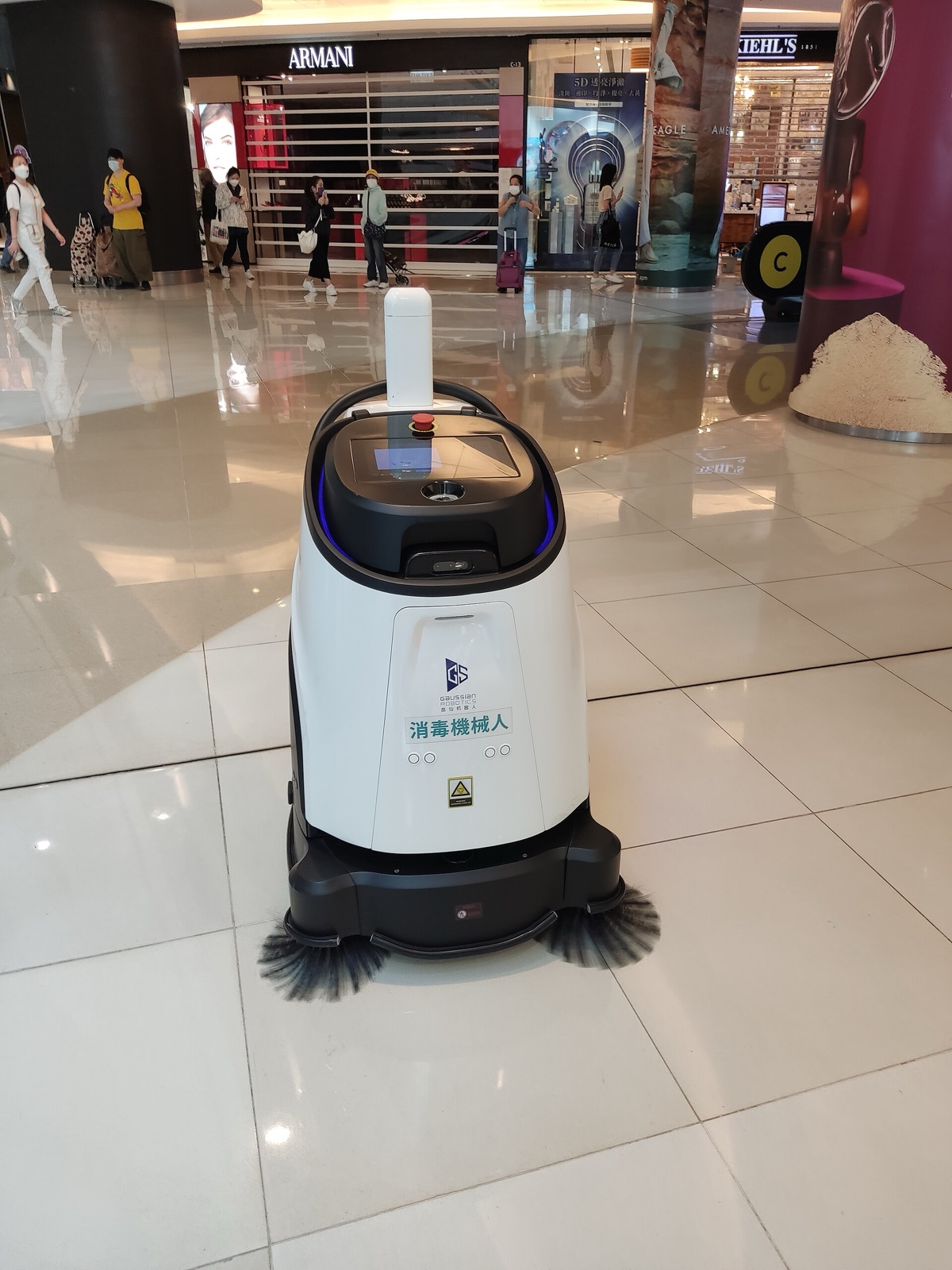 Mid-size autonomous scrubbing robot